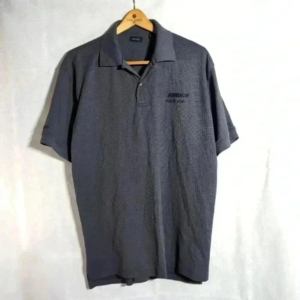SUNOCO FUELS Navy Blue Polo Shirt by Izod sz L
